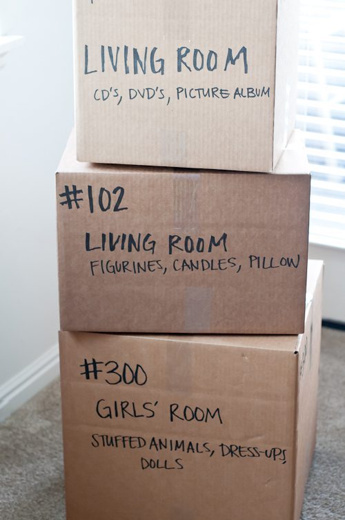 tips for packing Labeled Boxes